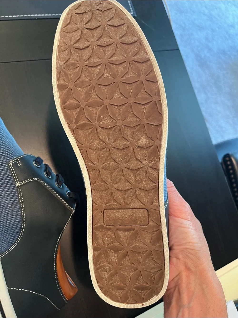 Navy Canvas & Trim Casual Dress Shoes